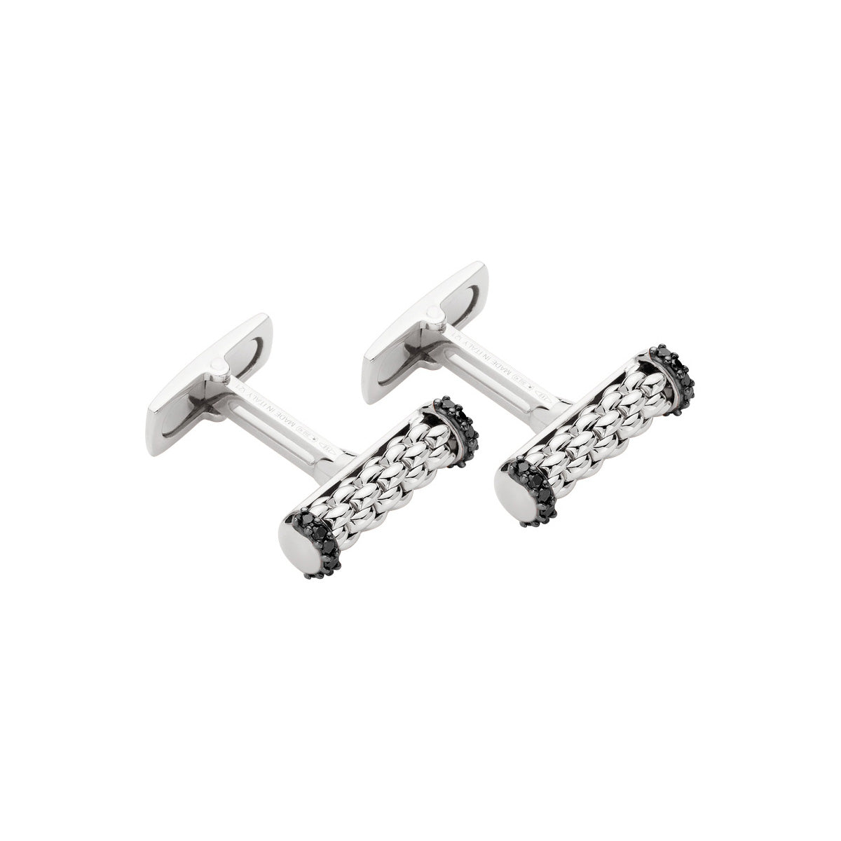 FOPE SOLO 18K Gold Cufflinks with Black Rhodium - 0.29 ct - Jackson Hole Jewelry Company