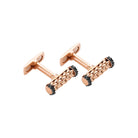 FOPE SOLO 18K Gold Cufflinks with Black Rhodium - 0.29 ct - Jackson Hole Jewelry Company