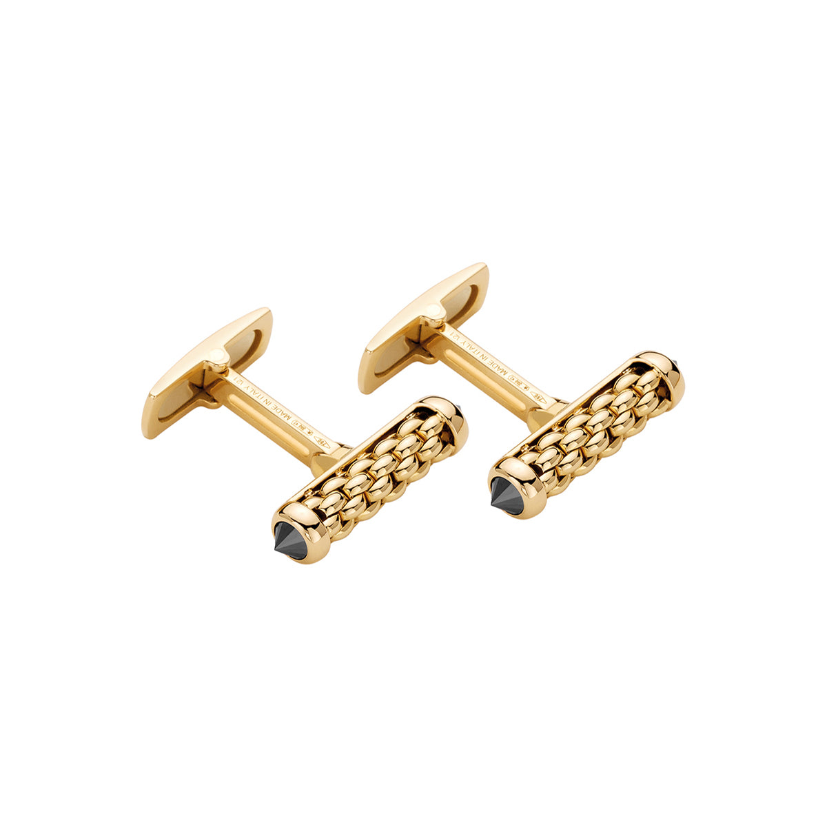 FOPE SOLO 18K Gold Cufflinks with Black Diamonds - 1.36 ct - Jackson Hole Jewelry Company