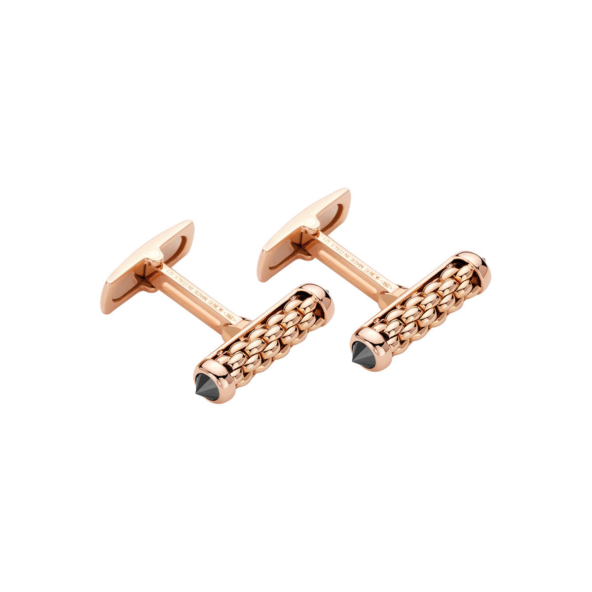 FOPE SOLO 18K Gold Cufflinks with Black Diamonds - 1.36 ct - Jackson Hole Jewelry Company