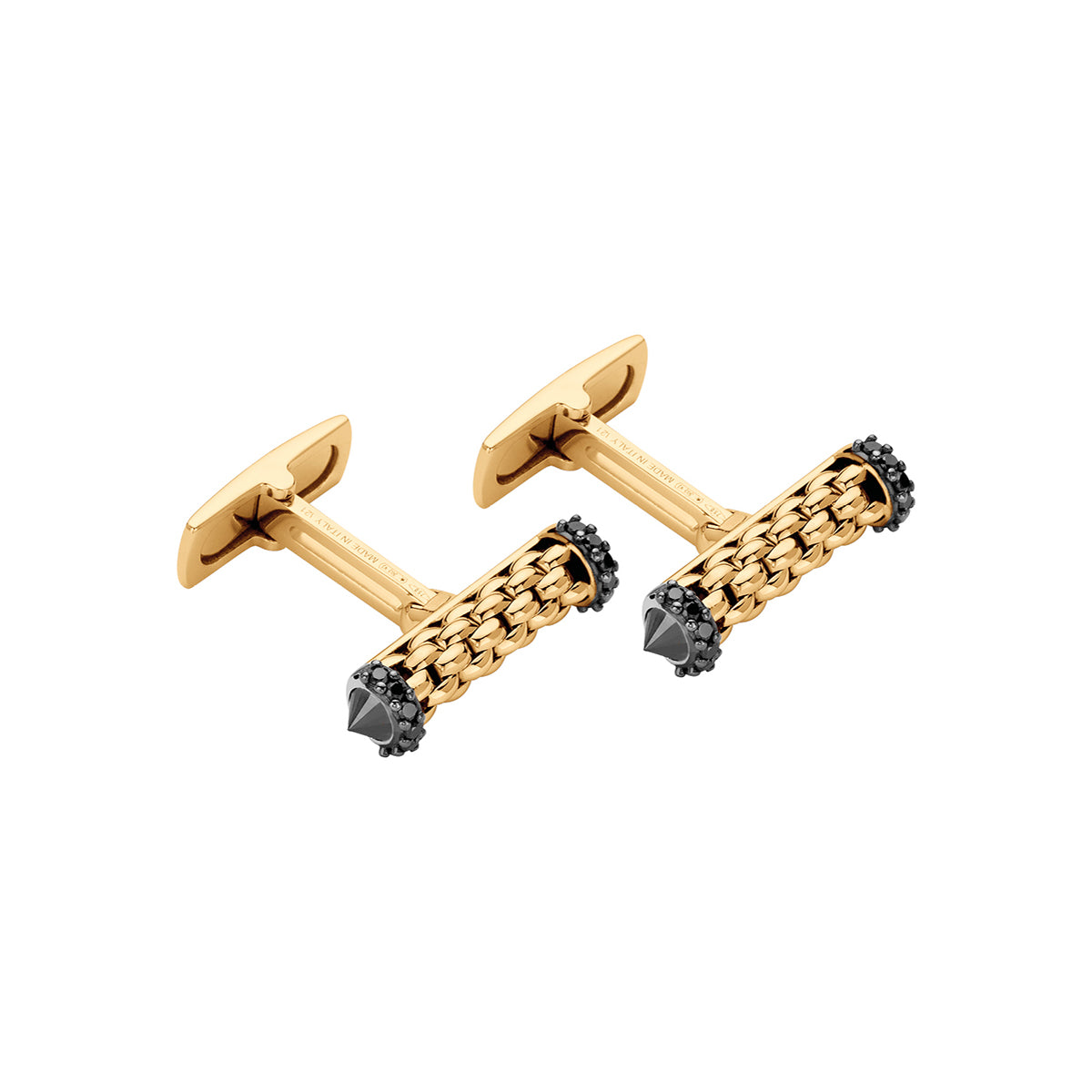 FOPE SOLO 18K Gold Cufflinks with Black Rhodium - 1.65 ct - Jackson Hole Jewelry Company
