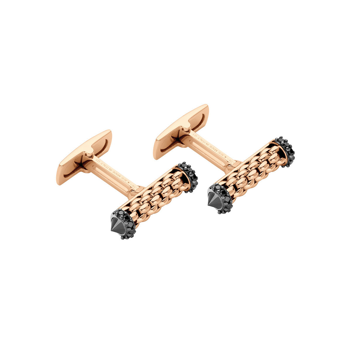 FOPE SOLO 18K Gold Cufflinks with Black Rhodium - 1.65 ct - Jackson Hole Jewelry Company