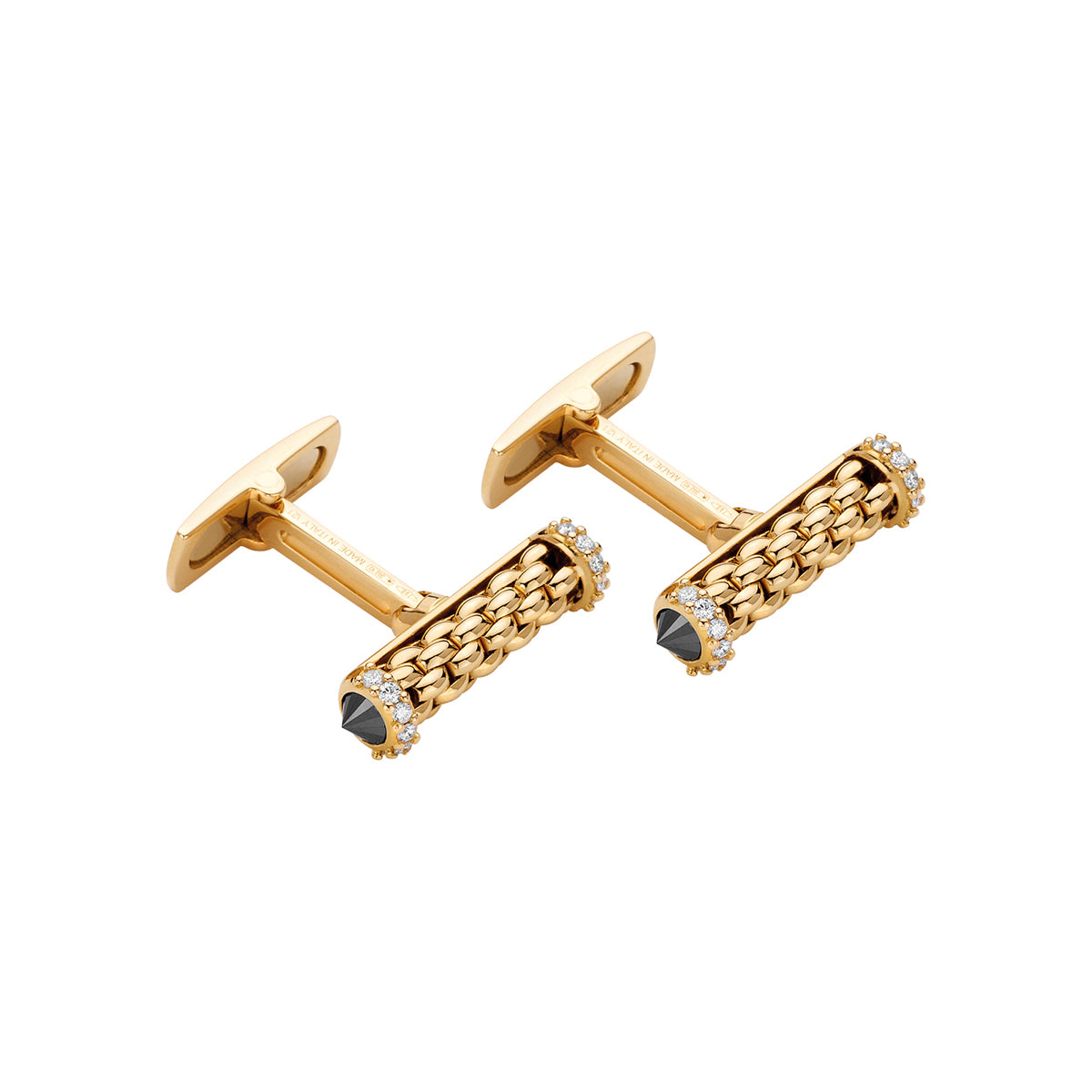 FOPE SOLO 18K Gold Cufflinks with Black Diamonds - 1.64 ct - Jackson Hole Jewelry Company