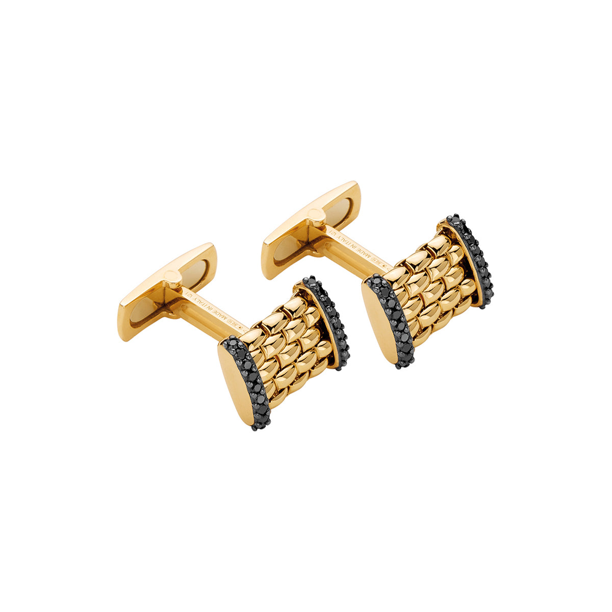 FOPE PANORAMA 18K Gold Cufflinks with Black Rhodium - 0.43 ct - Jackson Hole Jewelry Company