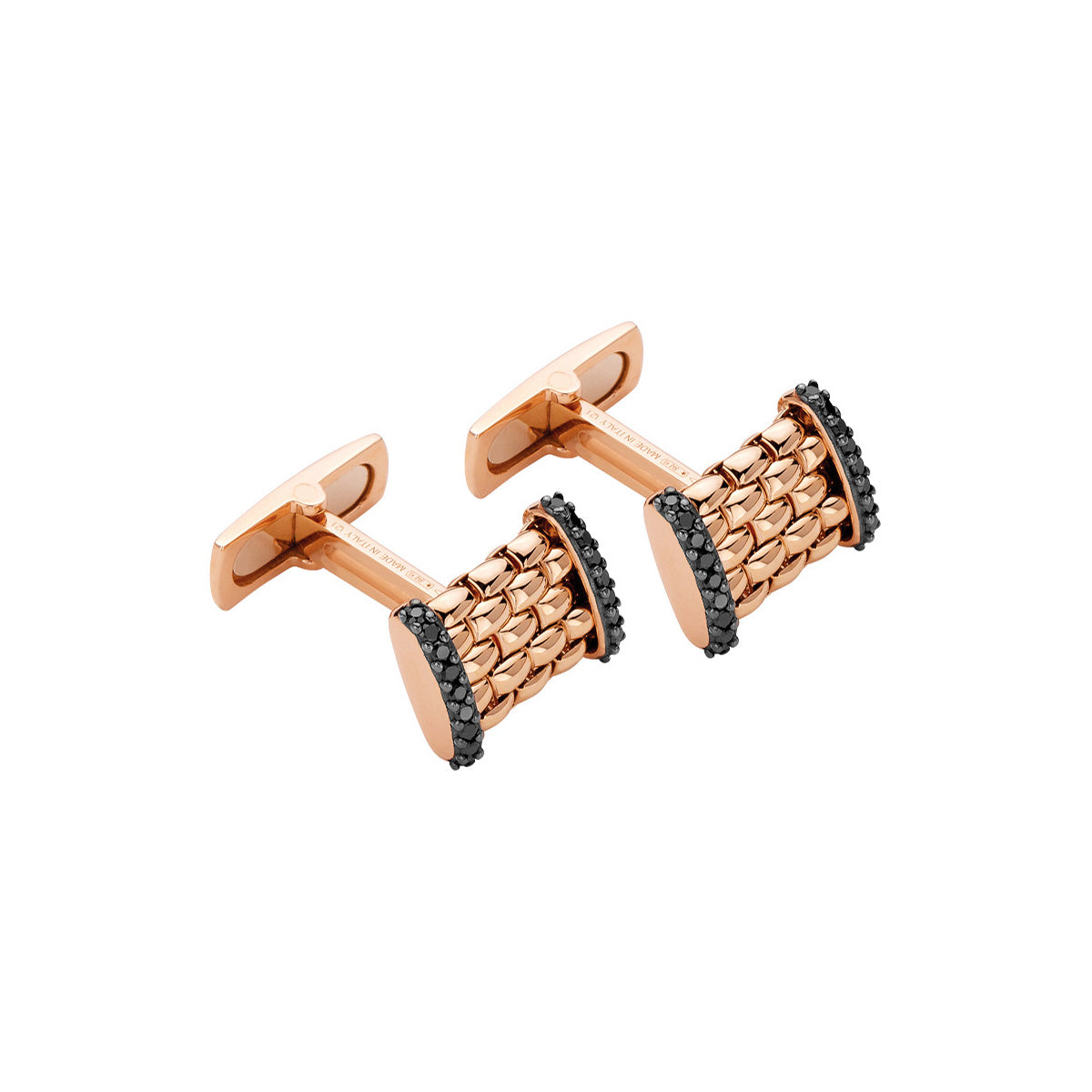 FOPE PANORAMA 18K Gold Cufflinks with Black Rhodium - 0.43 ct - Jackson Hole Jewelry Company