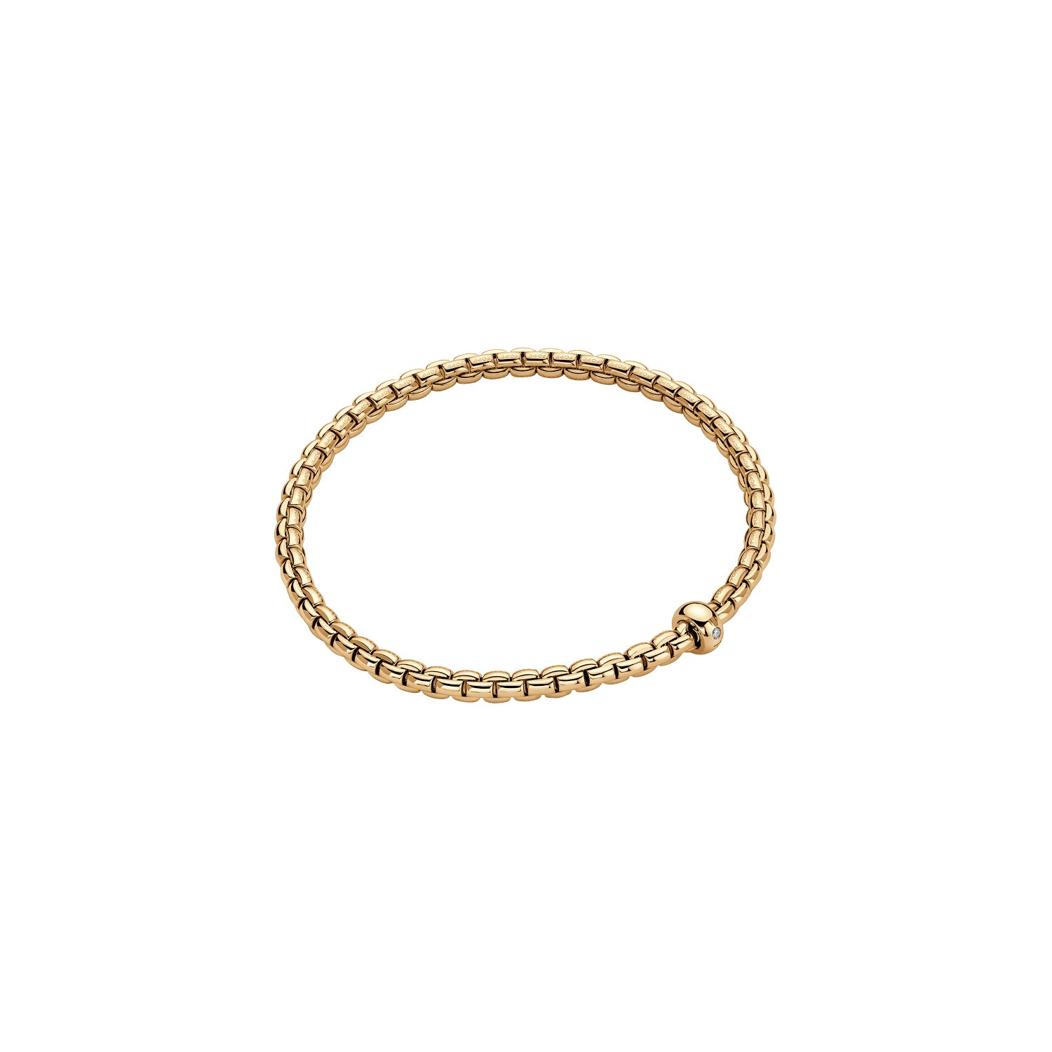 FOPE EKA 18K Gold Flex'it Bracelet with a White Diamond - Jackson Hole Jewelry Company