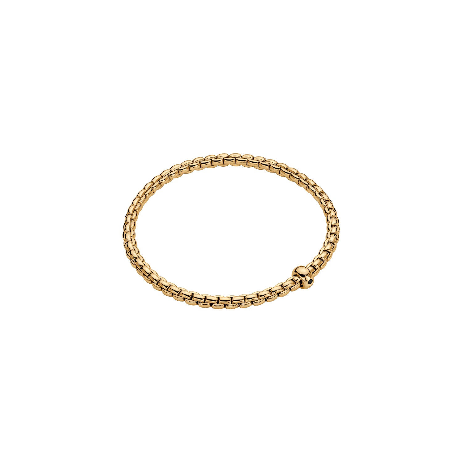 FOPE EKA 18K Gold Flex'it Bracelet with a Black Diamond - Jackson Hole Jewelry Company