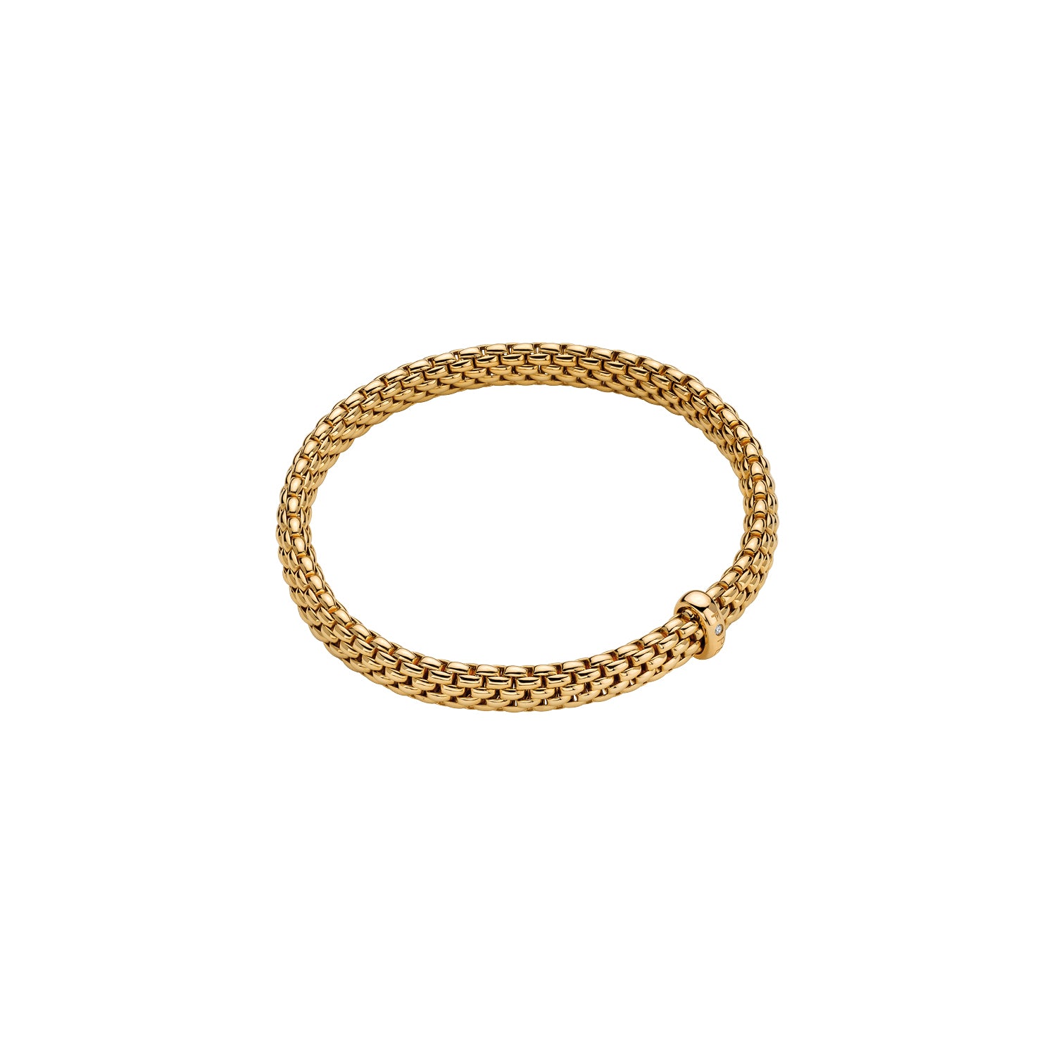 FOPE VENDOME 18K Gold Flex’it Bracelet with a White Diamond - Jackson Hole Jewelry Company