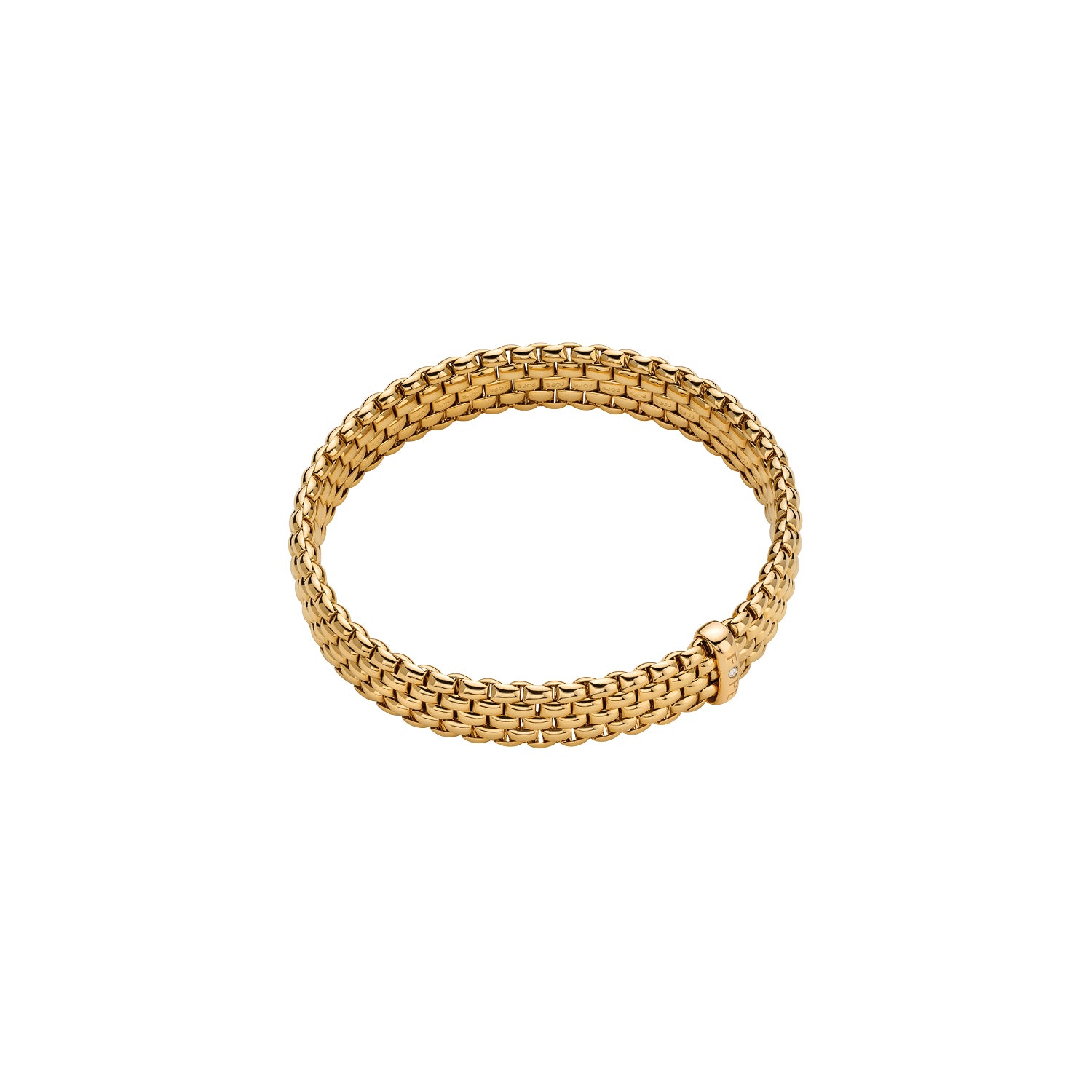 FOPE PANORAMA 18K Gold Flex’it Bracelet with a White Diamond - Jackson Hole Jewelry Company