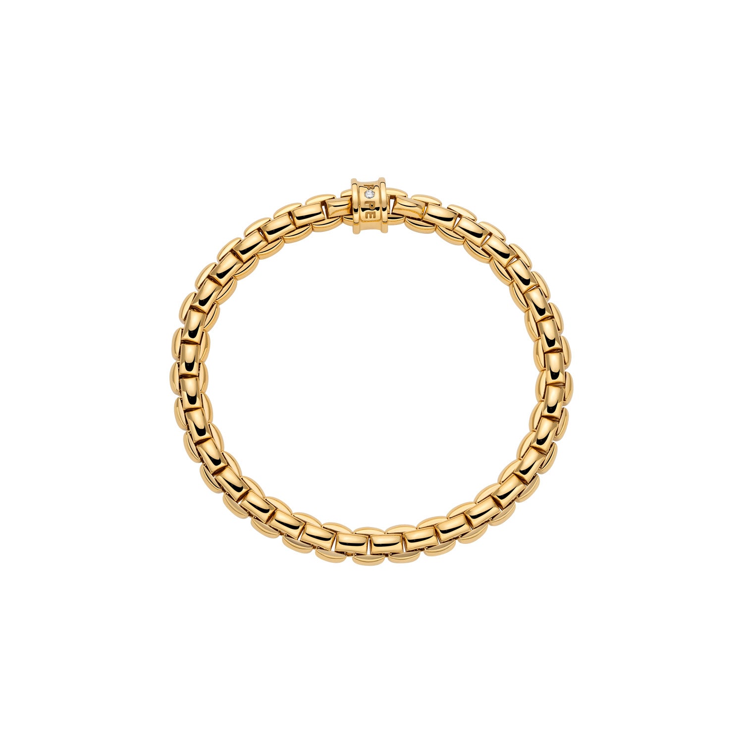 FOPE EKA 18K Gold Tiny Bracelet with a White Diamond - 0.02 carats - Jackson Hole Jewelry Company