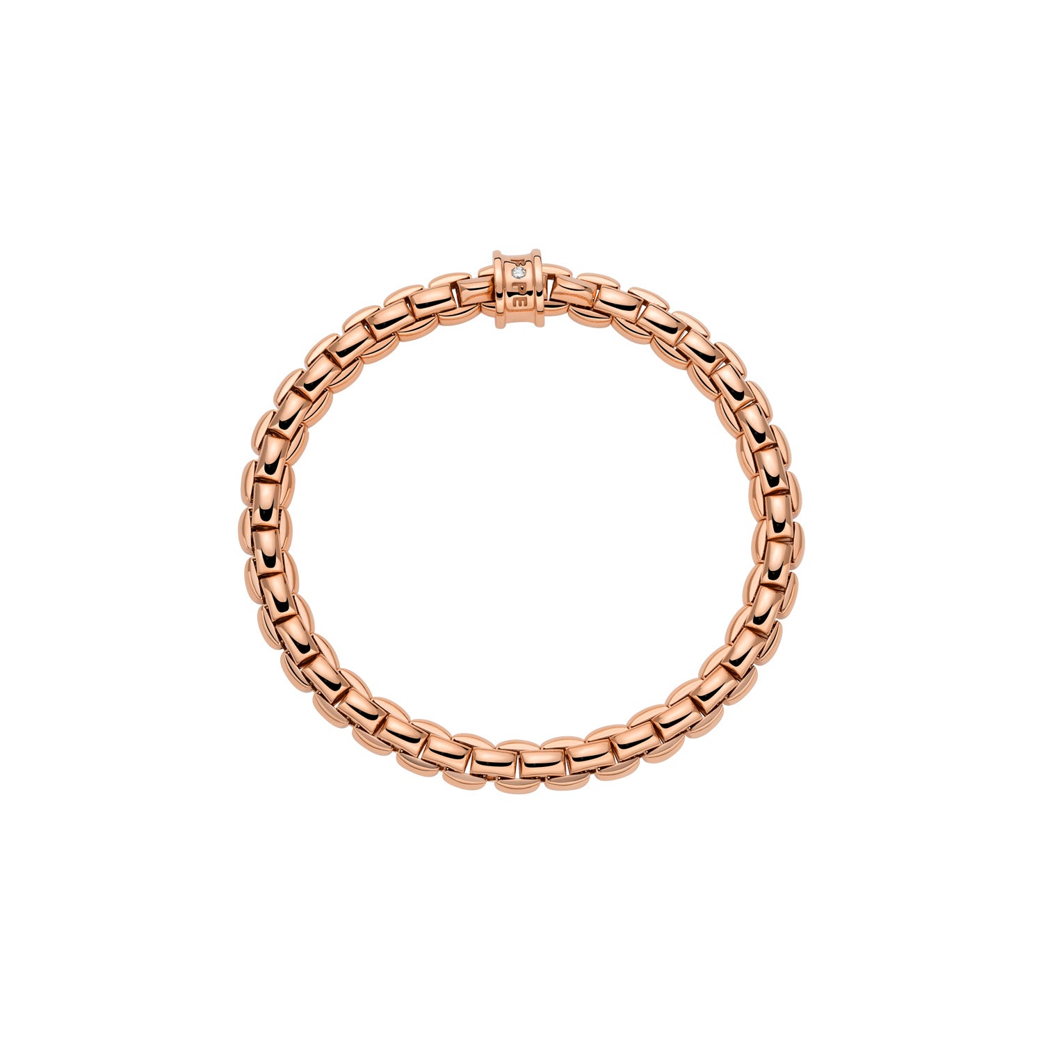 FOPE EKA 18K Gold Tiny Bracelet with a White Diamond - 0.02 carats - Jackson Hole Jewelry Company