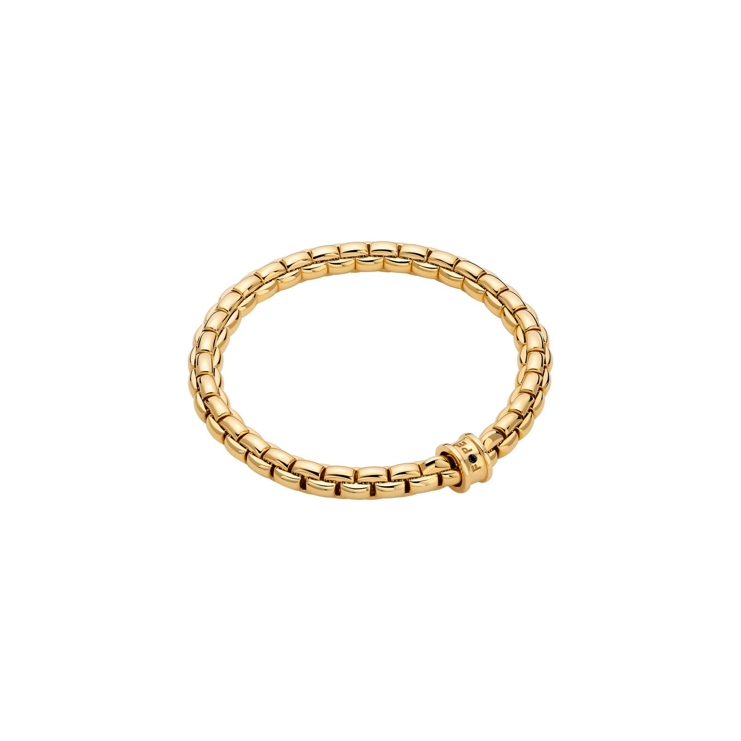 FOPE EKA 18K Gold Tiny Bracelet with a Black Diamond - 0.02 carats - Jackson Hole Jewelry Company