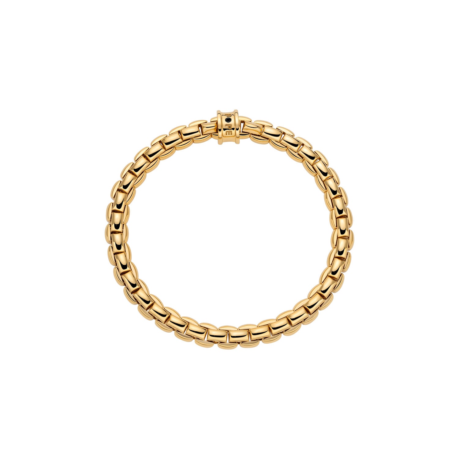 FOPE EKA 18K Gold Tiny Bracelet with a Black Diamond - 0.02 carats - Jackson Hole Jewelry Company