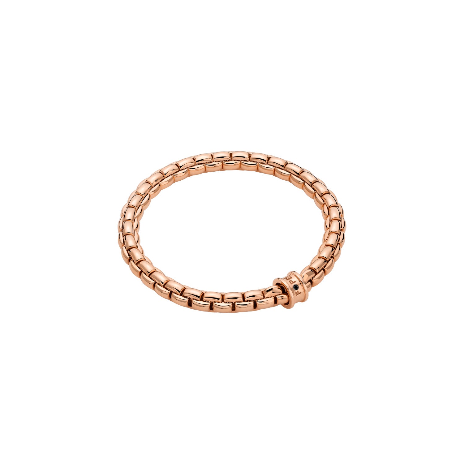 FOPE EKA 18K Gold Tiny Bracelet with a Black Diamond - 0.02 carats - Jackson Hole Jewelry Company