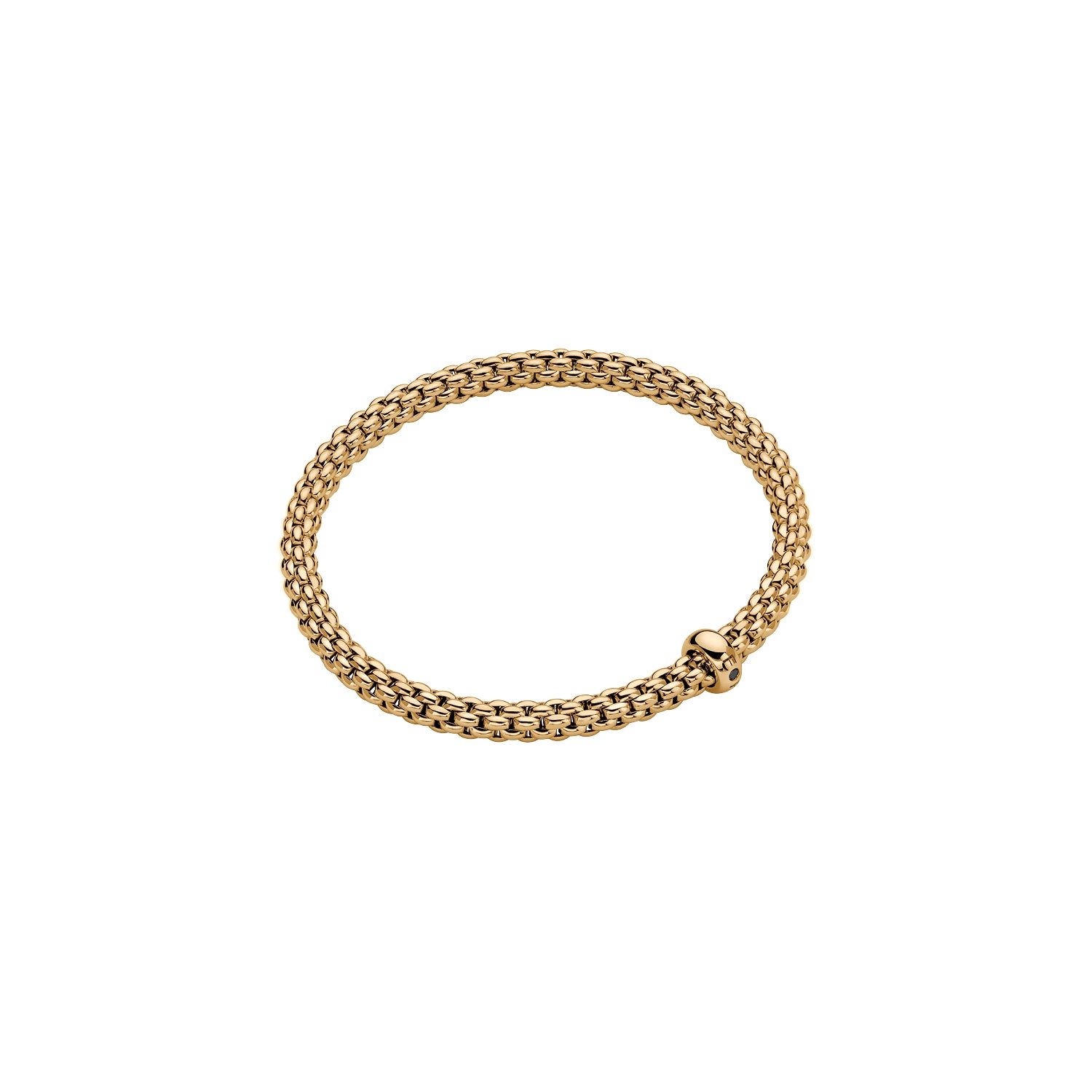 FOPE SOLO 18K Gold Flex’it Bracelet with a Black Diamond - Jackson Hole Jewelry Company