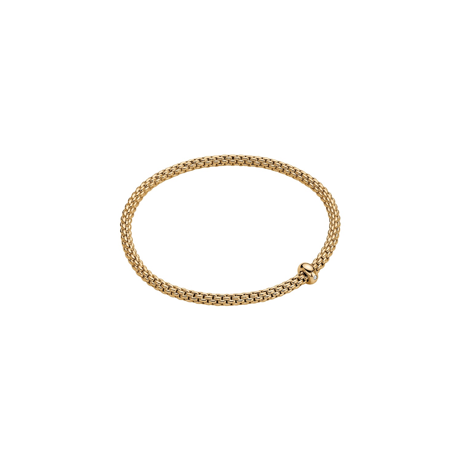 FOPE PRIMA 18K Gold Flex’it Bracelet with a White Diamond - Jackson Hole Jewelry Company