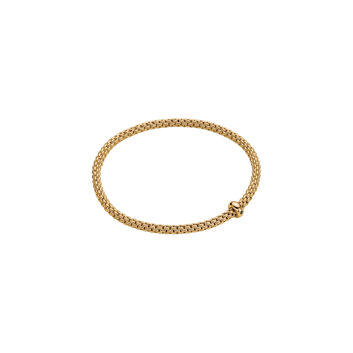 FOPE PRIMA 18K Gold Flex’it Bracelet with a Black Diamond - Jackson Hole Jewelry Company