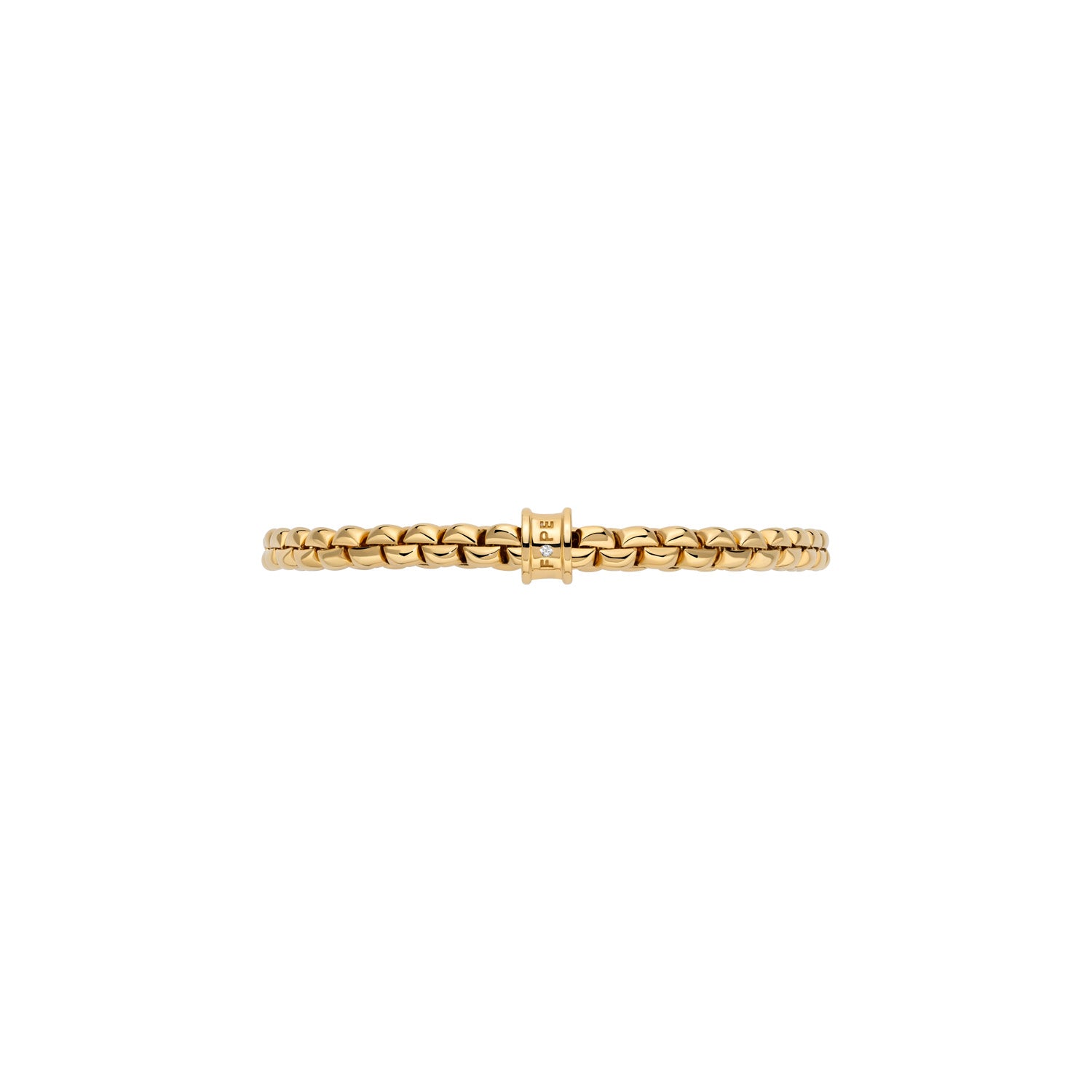 FOPE EKA 18K Gold Tiny Bracelet with a White Diamond - 0.01 carats - Jackson Hole Jewelry Company