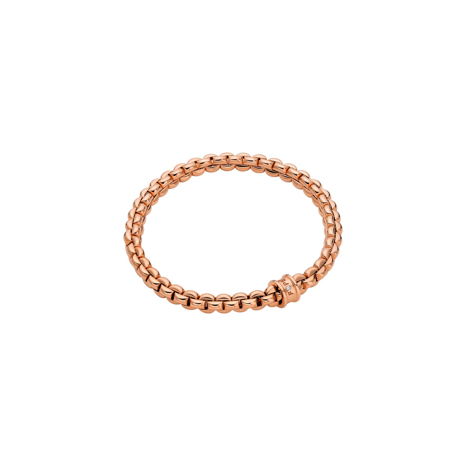 FOPE EKA 18K Gold Tiny Bracelet with a White Diamond - 0.01 carats - Jackson Hole Jewelry Company