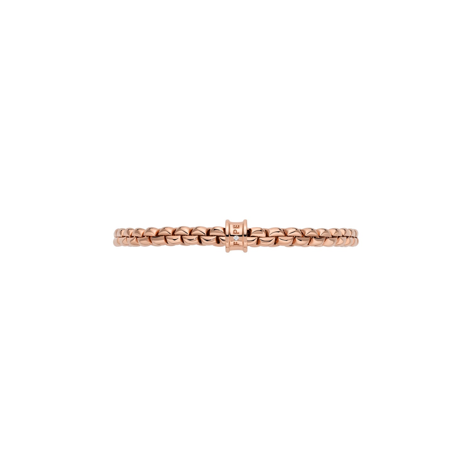 FOPE EKA 18K Gold Tiny Bracelet with a White Diamond - 0.01 carats - Jackson Hole Jewelry Company