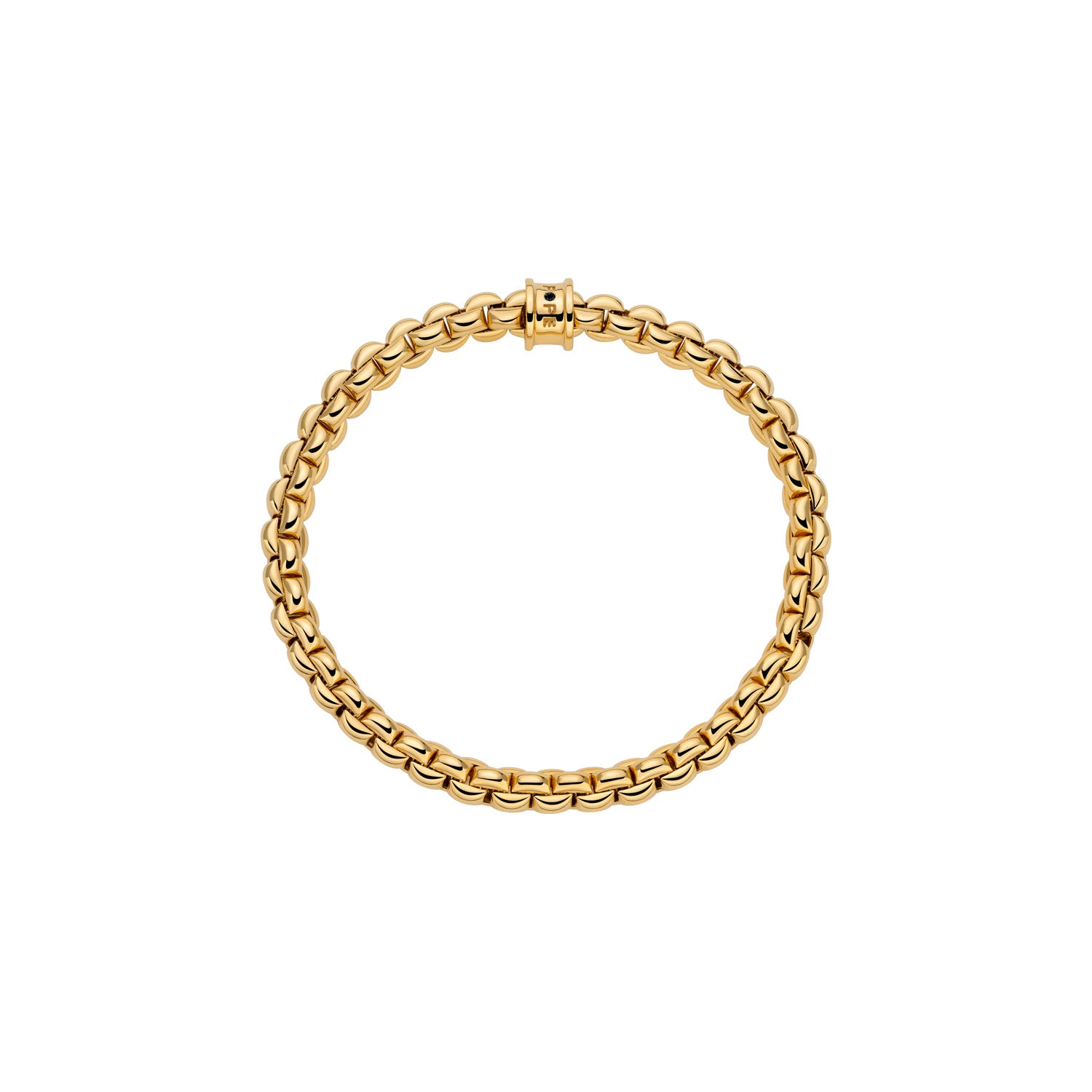 FOPE EKA 18K Gold Tiny Bracelet with a Black Diamond - 0.01 carats - Jackson Hole Jewelry Company
