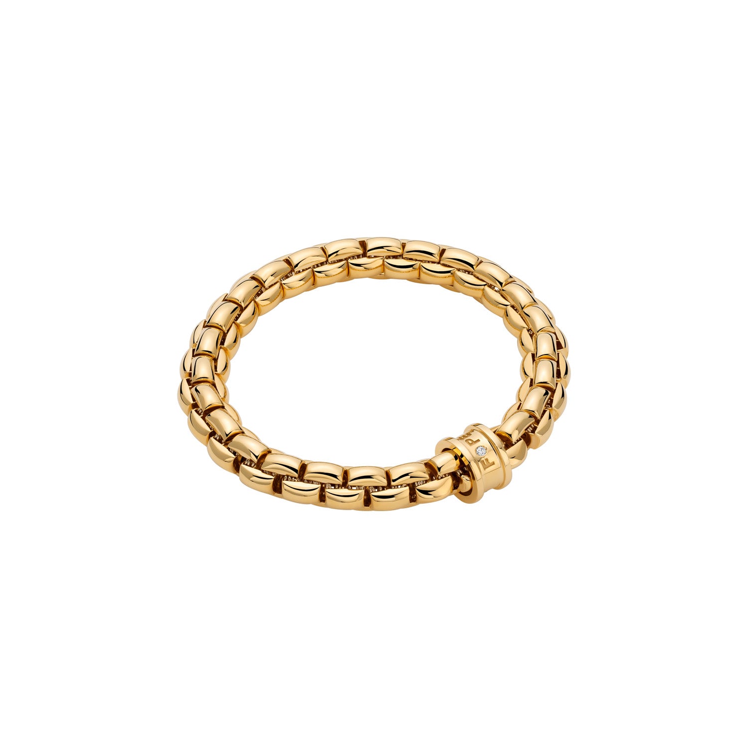 FOPE EKA 18K Gold Bracelet with a White Diamond - 0.02 carats - Jackson Hole Jewelry Company