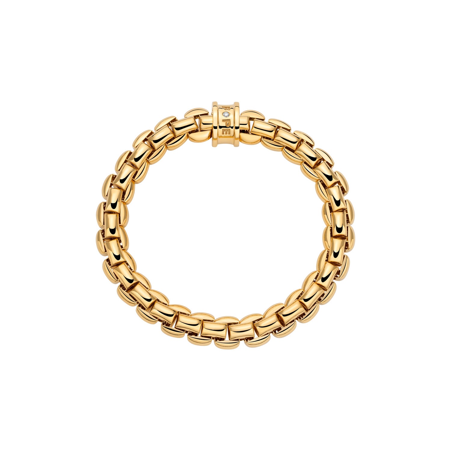 FOPE EKA 18K Gold Bracelet with a White Diamond - 0.02 carats - Jackson Hole Jewelry Company