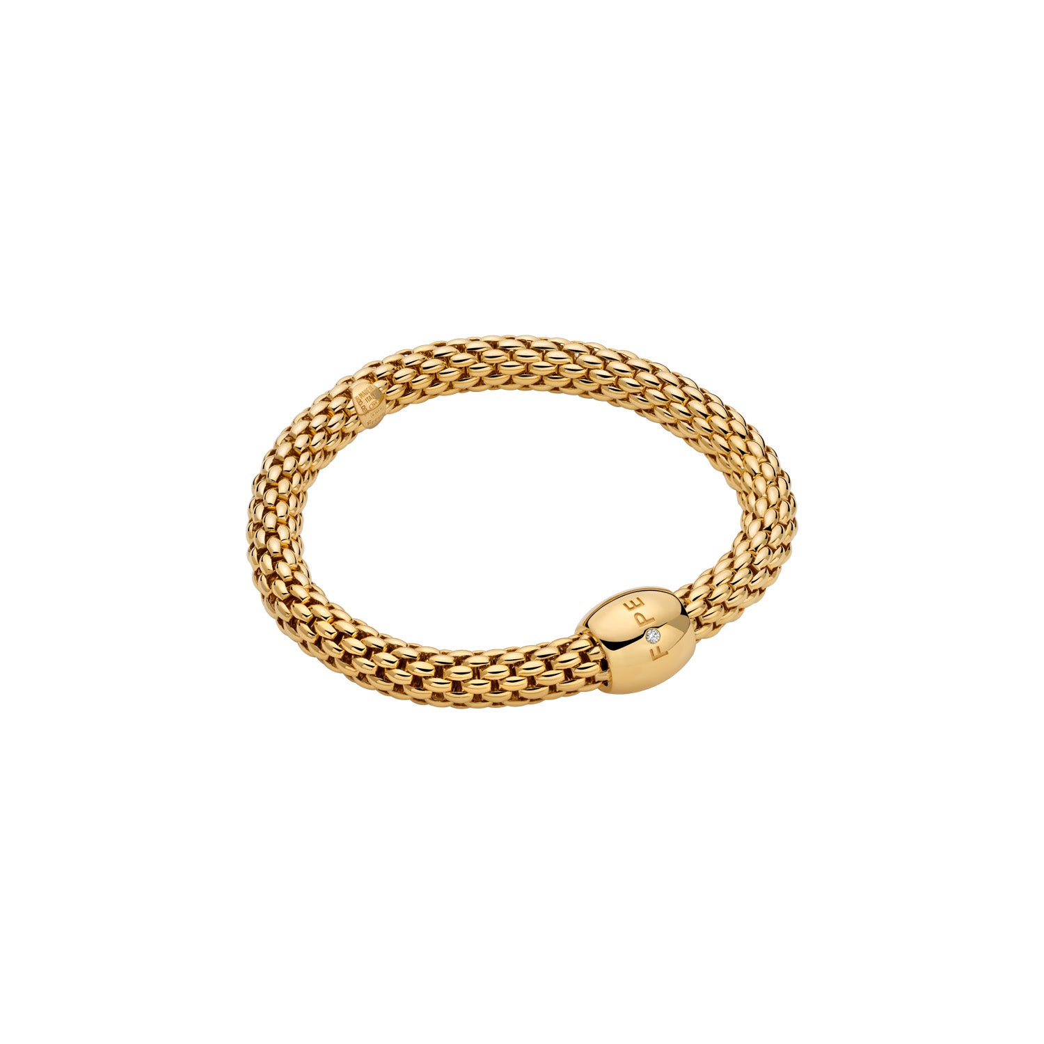 FOPE LOVE NEST 18K Gold Bracelet with a White Diamond - 0.02 ct - Jackson Hole Jewelry Company