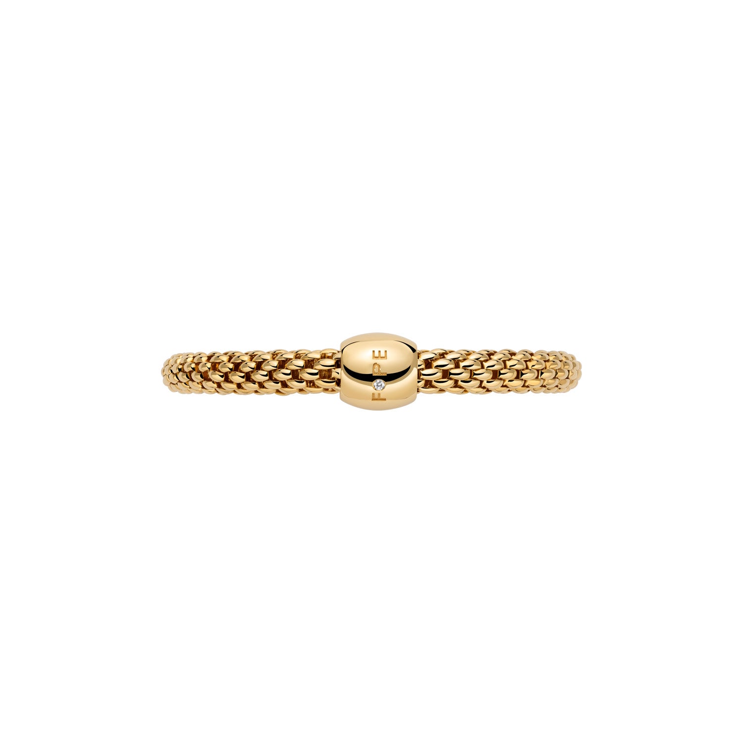 FOPE LOVE NEST 18K Gold Bracelet with a White Diamond - 0.02 ct - Jackson Hole Jewelry Company