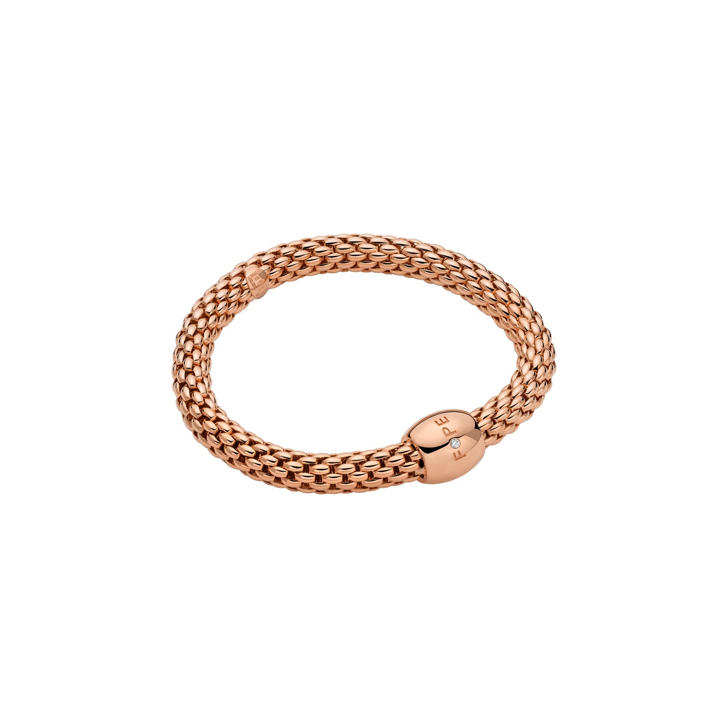 FOPE LOVE NEST 18K Gold Bracelet with a White Diamond - 0.02 ct - Jackson Hole Jewelry Company