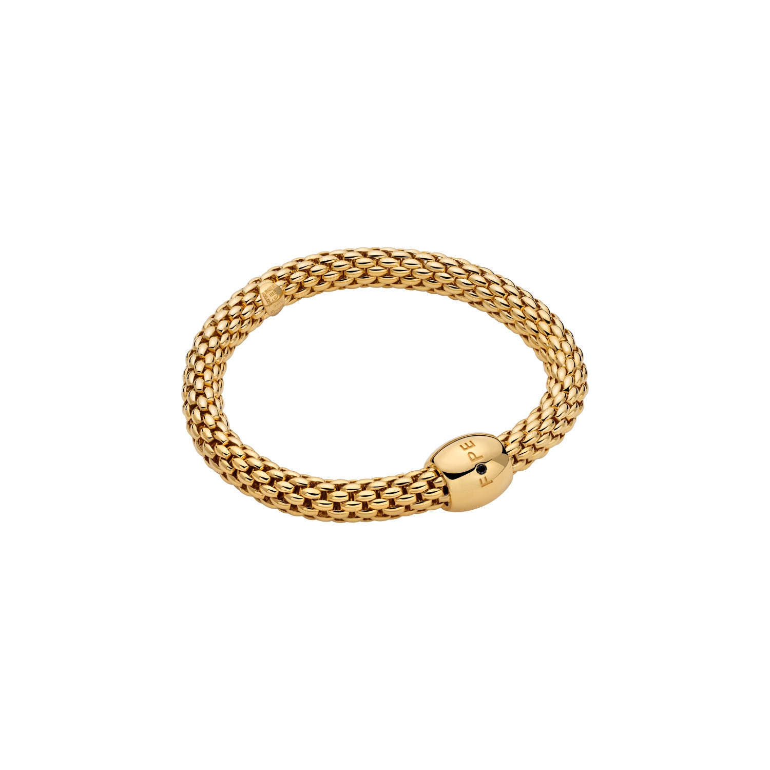 FOPE LOVE NEST 18K Gold Bracelet with a Black Diamond - 0.02 ct - Jackson Hole Jewelry Company