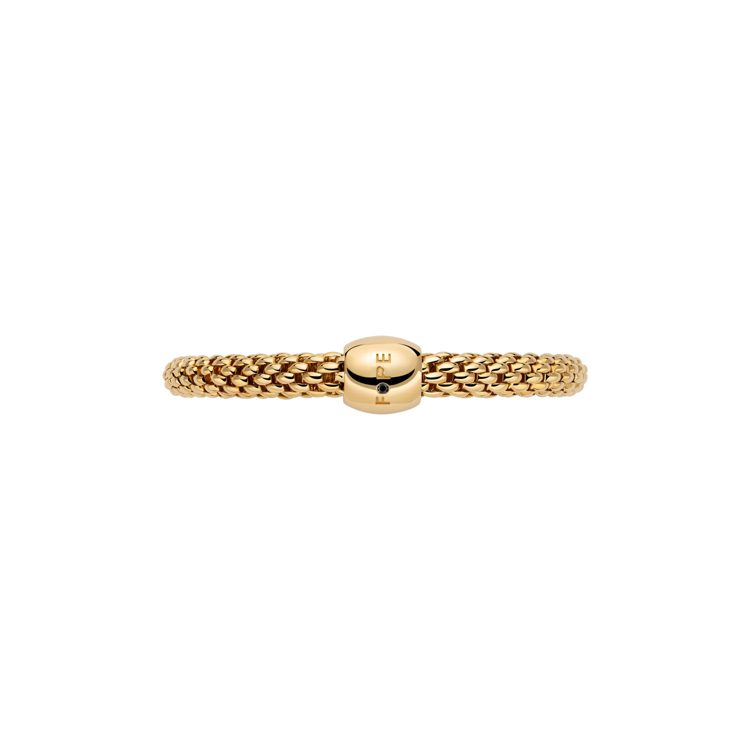 FOPE LOVE NEST 18K Gold Bracelet with a Black Diamond - 0.02 ct - Jackson Hole Jewelry Company