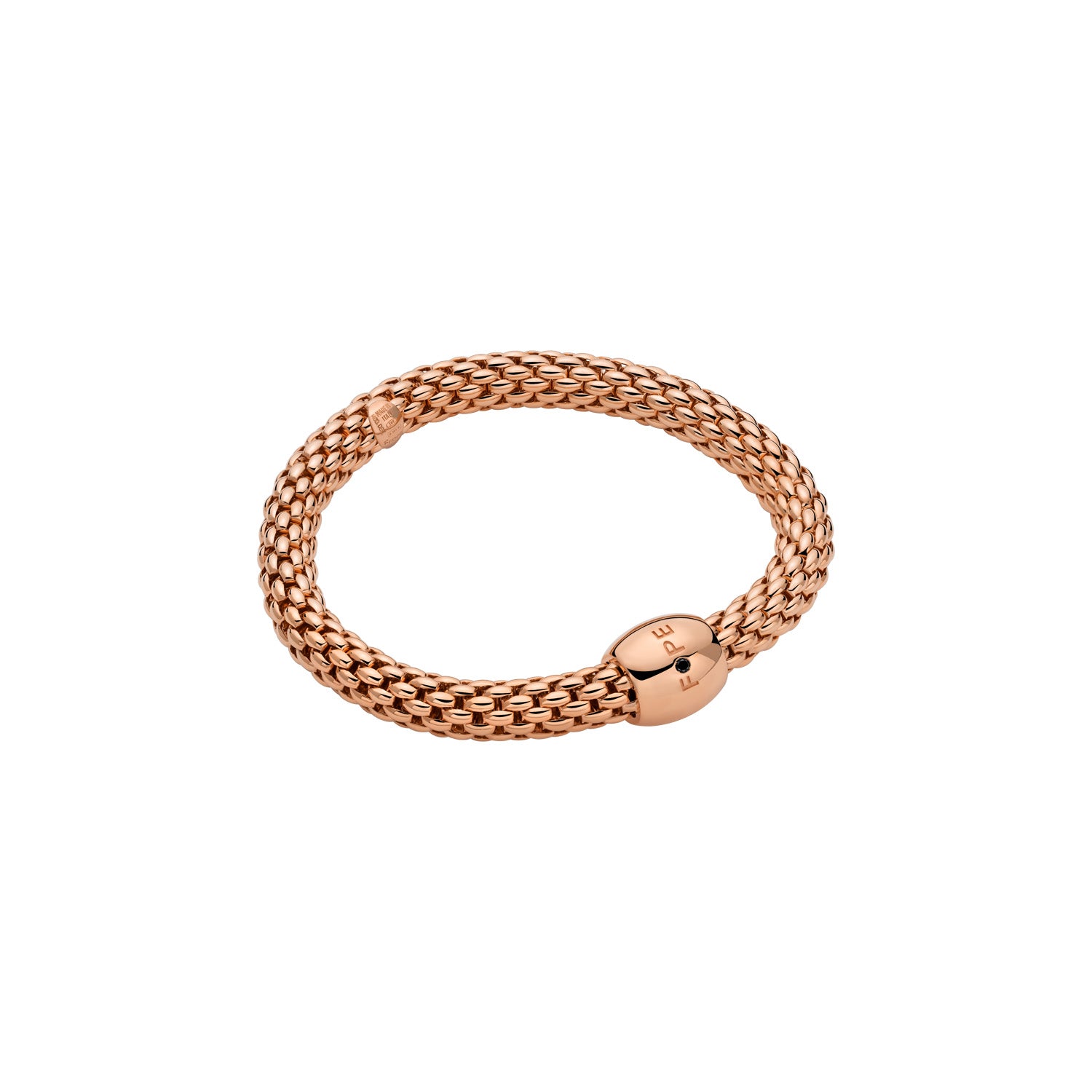 FOPE LOVE NEST 18K Gold Bracelet with a Black Diamond - 0.02 ct - Jackson Hole Jewelry Company