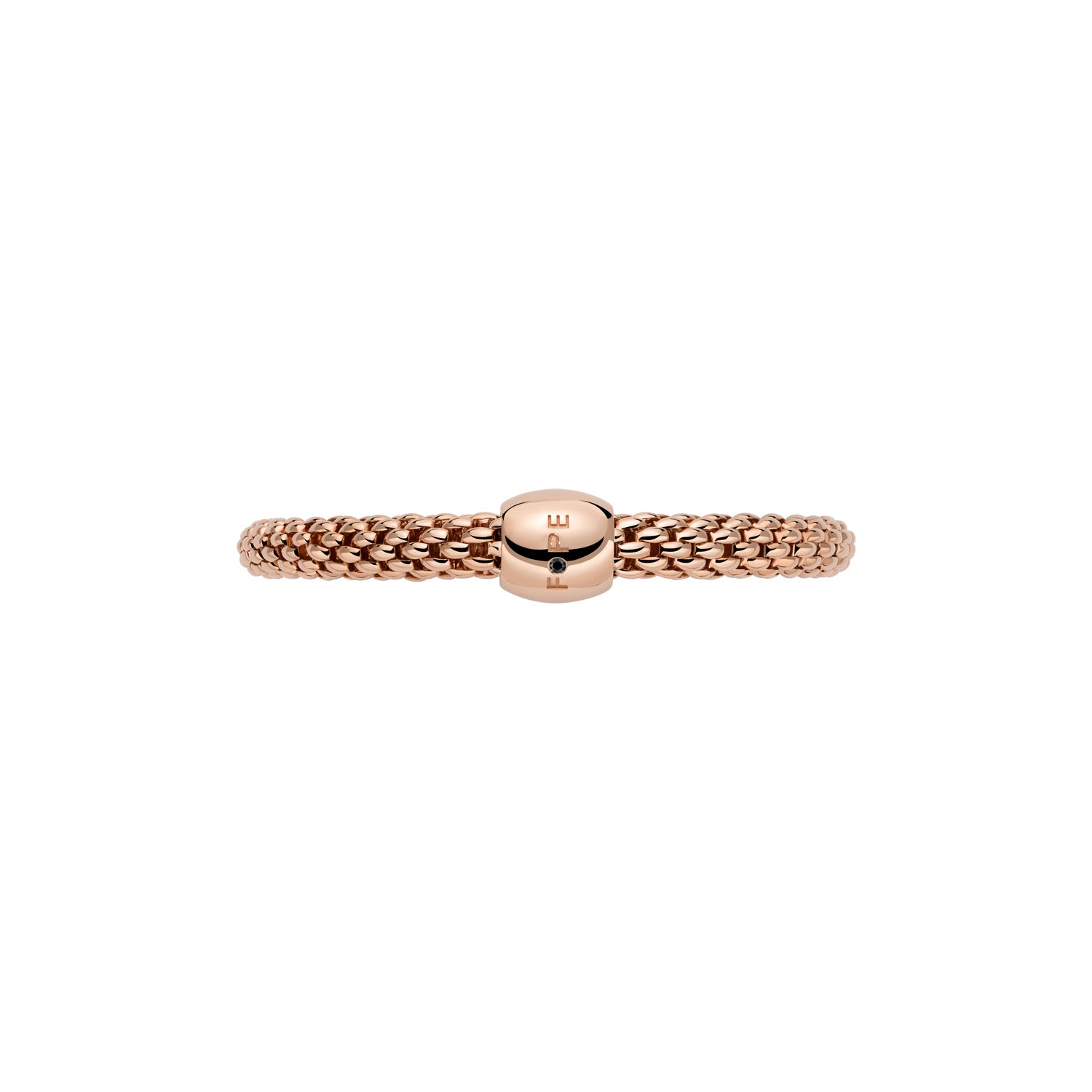 FOPE LOVE NEST 18K Gold Bracelet with a Black Diamond - 0.02 ct - Jackson Hole Jewelry Company