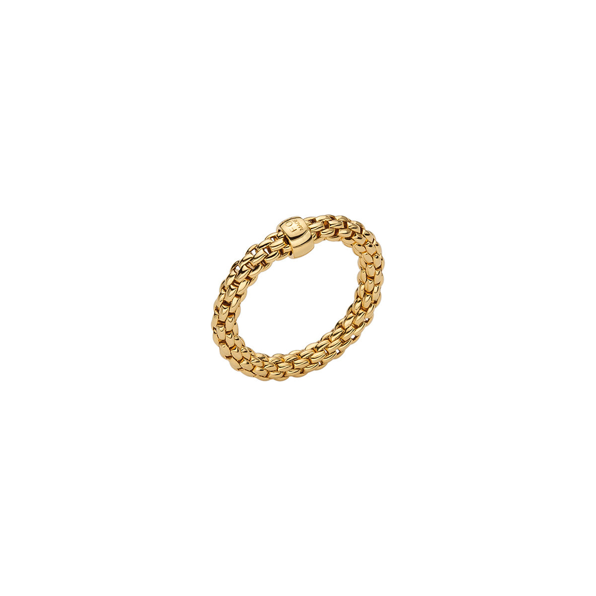 FOPE ESSENTIALS 18K Gold Flex'it Ring With Round Mesh - Jackson Hole Jewelry Company