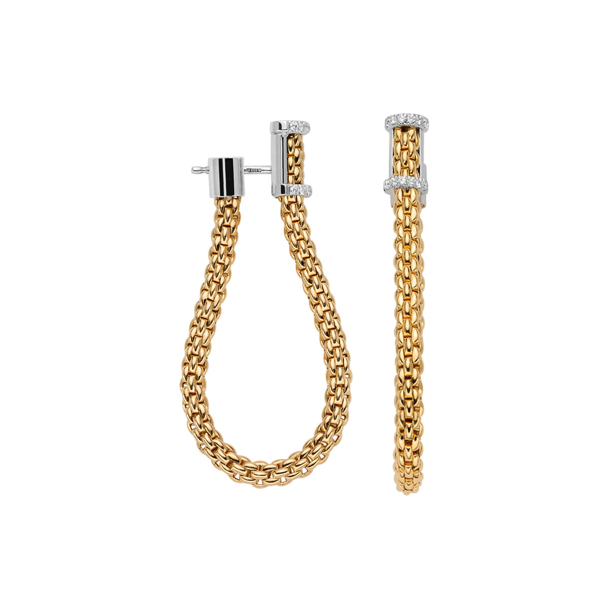 FOPE ESSENTIALS 18K Gold Earrings with White Diamonds - 0.17 carats - Jackson Hole Jewelry Company