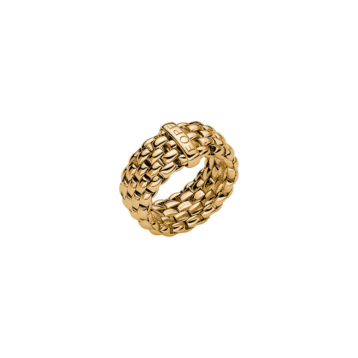FOPE ESSENTIALS 18K Gold Flex'it Ring With Flat Mesh - Jackson Hole Jewelry Company