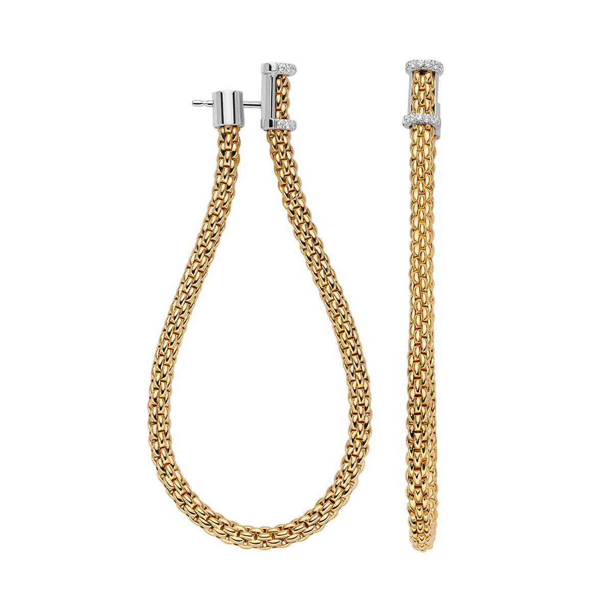FOPE ESSENTIALS 18K Gold Earrings with White Diamonds - 0.17 carats - Jackson Hole Jewelry Company