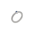 FOPE SOULS 18K Gold Flex'it Ring with Single Blue Sapphire - 0.10 carats - Jackson Hole Jewelry Company