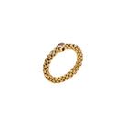 FOPE SOULS 18K Gold Flex'it Ring with Single Pink Sapphire - 0.10 carats - Jackson Hole Jewelry Company