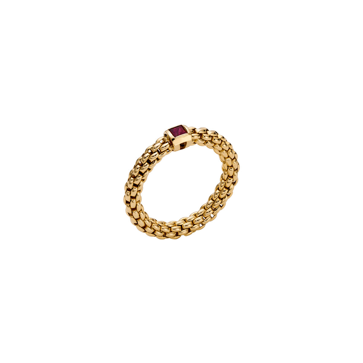 FOPE SOULS 18K Gold Flex'it Ring with Single Ruby - 0.10 carats - Jackson Hole Jewelry Company