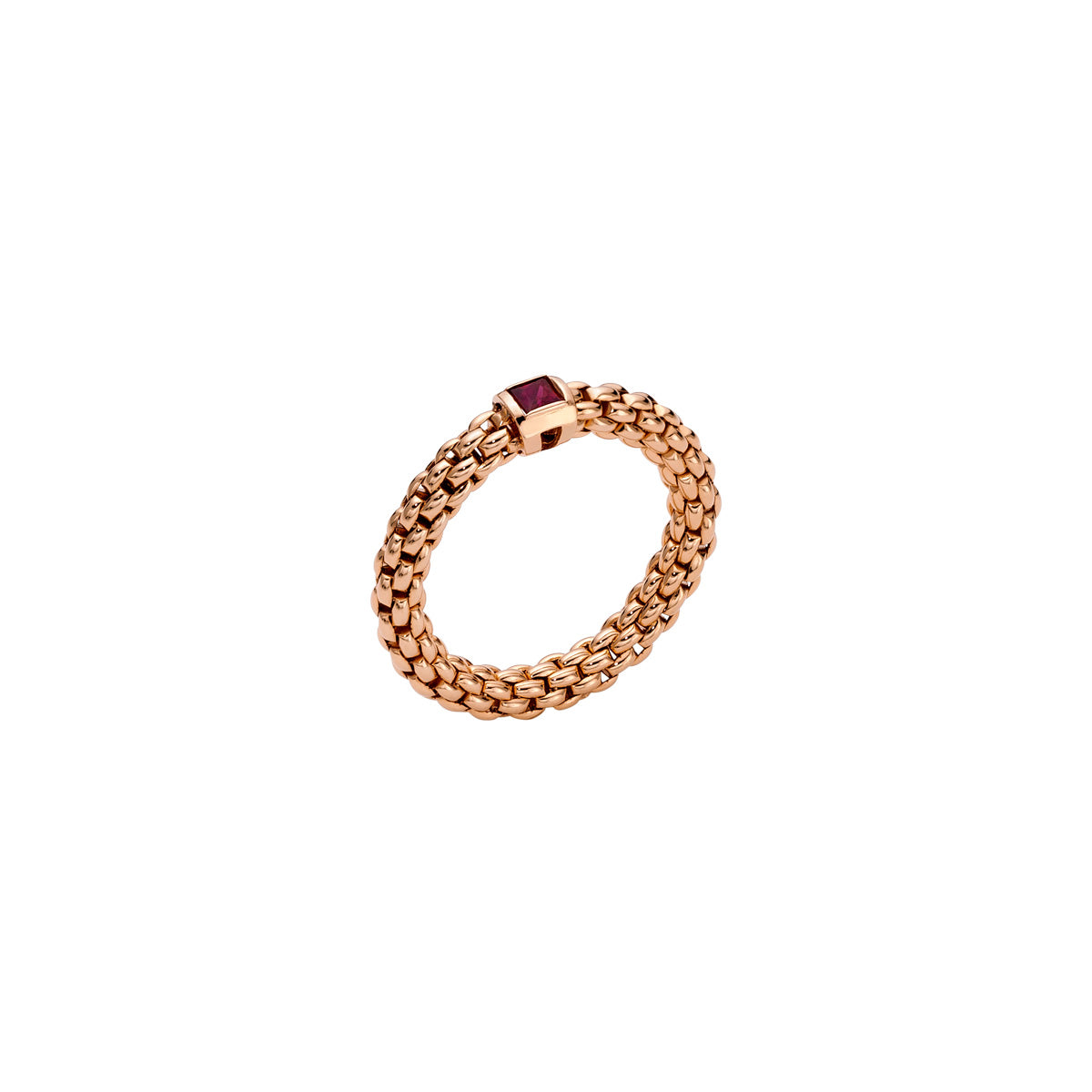 FOPE SOULS 18K Gold Flex'it Ring with Single Ruby - 0.10 carats - Jackson Hole Jewelry Company