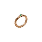 FOPE SOULS 18K Gold Flex'it Ring with Single Emerald - 0.10 carats - Jackson Hole Jewelry Company