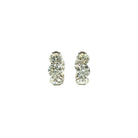 Hoop Earrings with Round White Diamonds in 18K White Gold - Jackson Hole Jewelry Company
