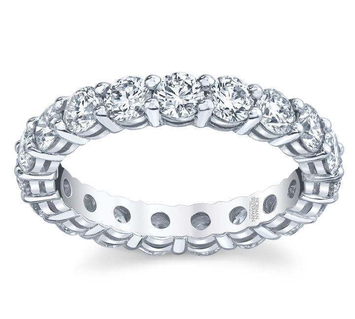 Platinum Round Brilliant Diamond Band – 2.76 CTTW - Jackson Hole Jewelry Company