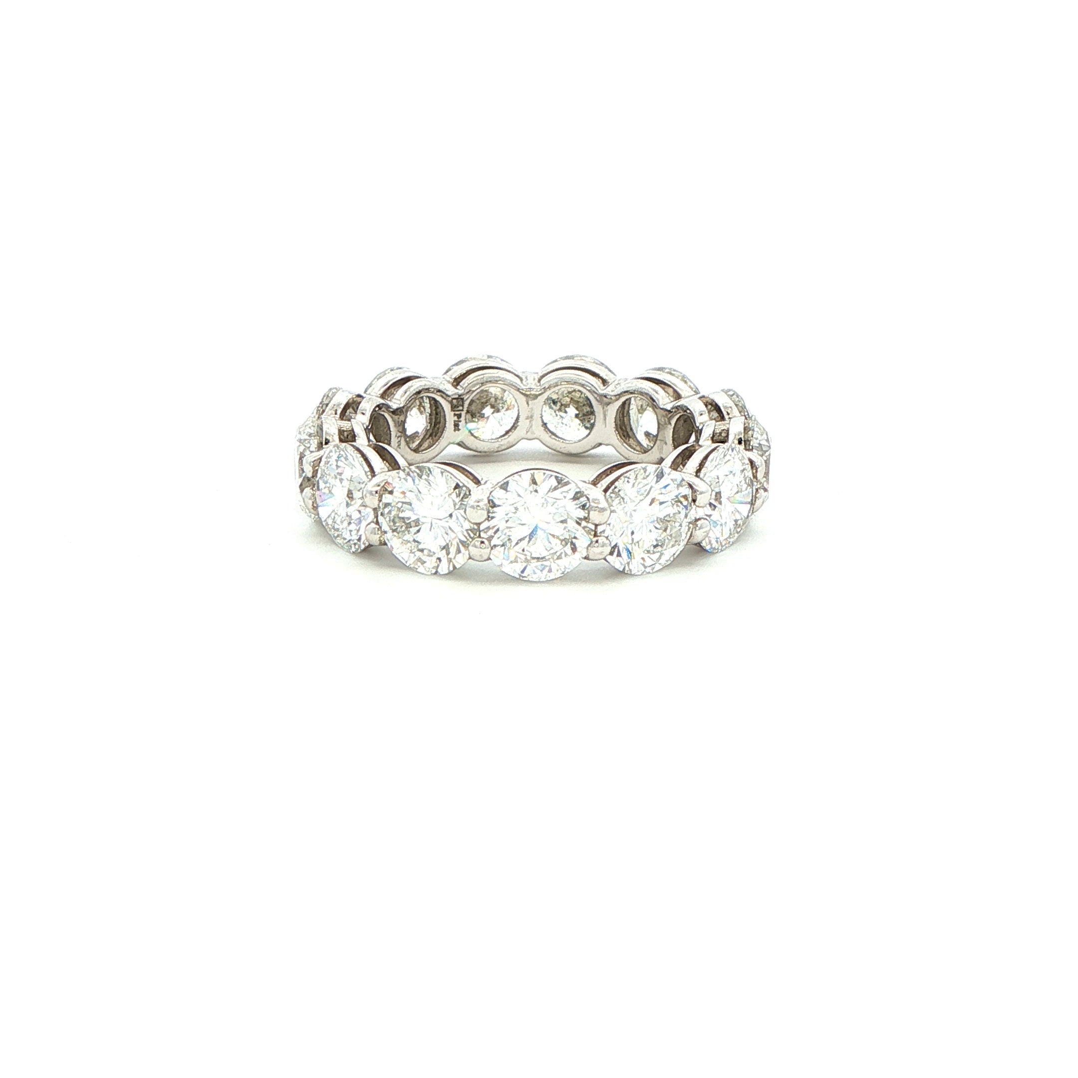 Round Diamond Eternity Band in Platinum 6.57 Cttw - Jackson Hole Jewelry Company