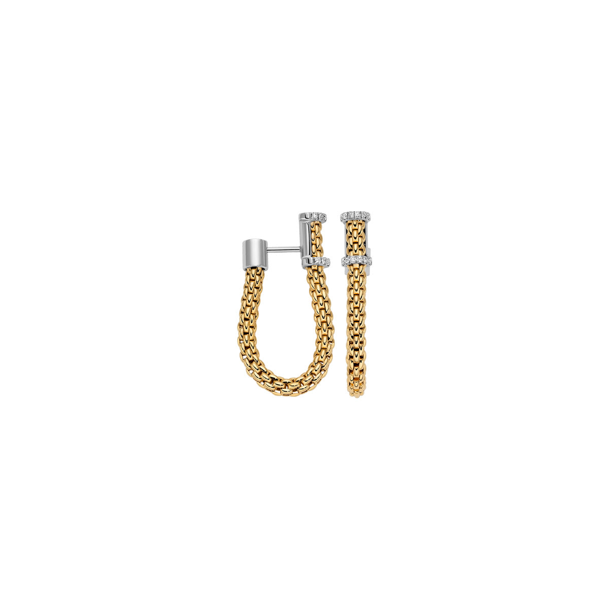 FOPE ESSENTIALS 18K Gold Earrings with White Diamonds - 0.17 ct - Jackson Hole Jewelry Company