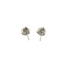 Round Brilliant Diamond Stud Earrings with 18K White Gold - Jackson Hole Jewelry Company