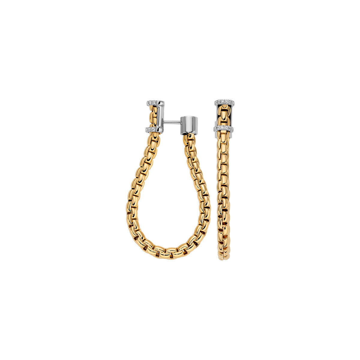 FOPE ESSENTIALS 18K Gold Earrings with White Diamonds - 0.17 ct - Jackson Hole Jewelry Company