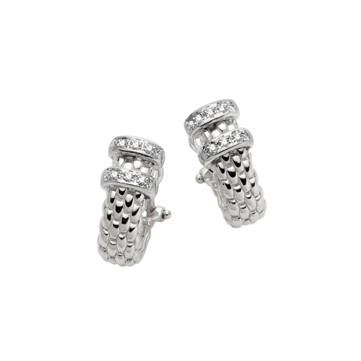 FOPE SOLO 18K Gold Earrings with White Diamonds - 0.11 carats - Jackson Hole Jewelry Company